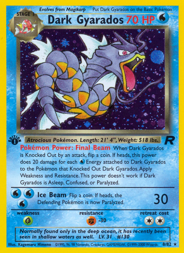 Dark Gyarados (8/82) [Team Rocket 1st Edition] | Enigma On Main