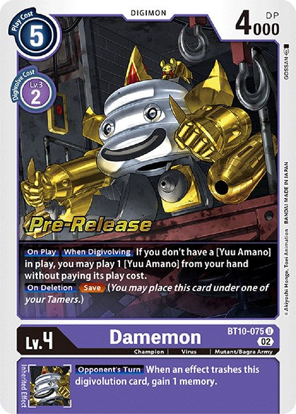 Damemon [BT10-075] [Xros Encounter Pre-Release Cards] | Enigma On Main