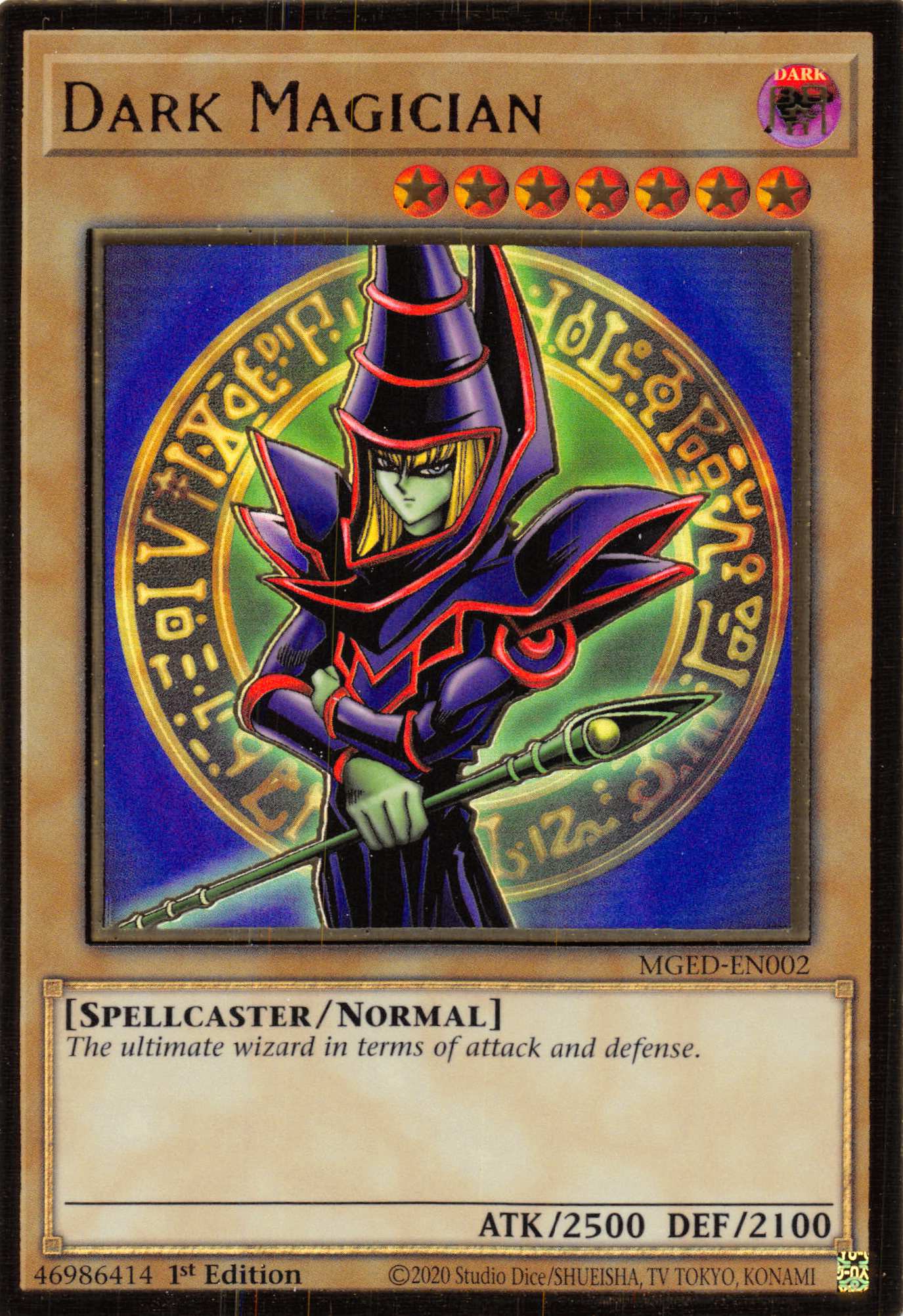 Dark Magician (Alternate Art) [MGED-EN002] Gold Rare | Enigma On Main