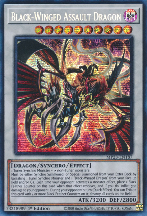 Black-Winged Assault Dragon [MP23-EN187] Prismatic Secret Rare | Enigma On Main