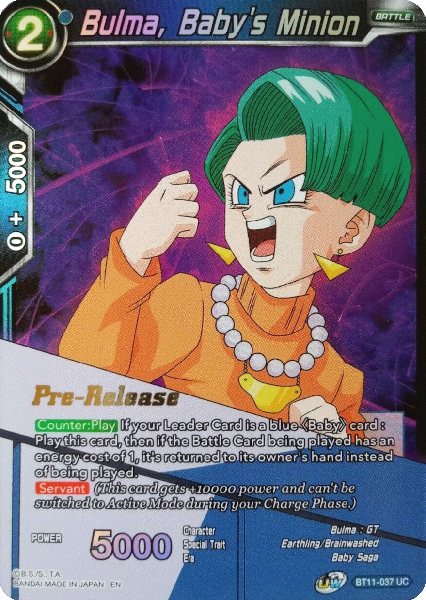 Bulma, Baby's Minion (BT11-037) [Vermilion Bloodline Prerelease Promos] | Enigma On Main