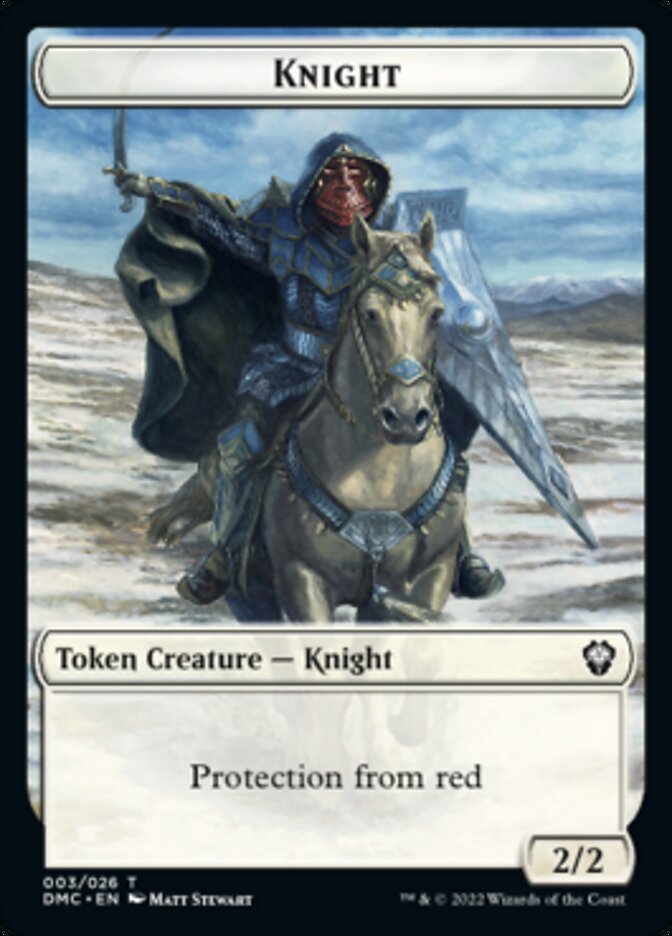 Phyrexian // Knight Double-sided Token [Dominaria United Tokens] | Enigma On Main