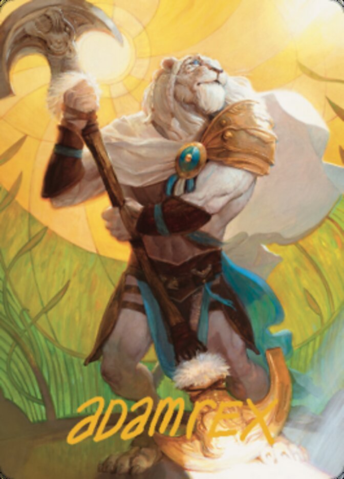 Ajani, Sleeper Agent Art Card (Gold-Stamped Signature) [Dominaria United Art Series] | Enigma On Main