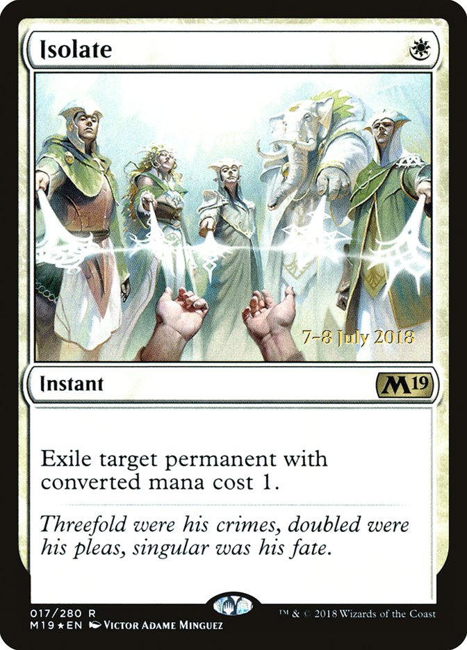 Isolate  [Core Set 2019 Prerelease Promos] | Enigma On Main