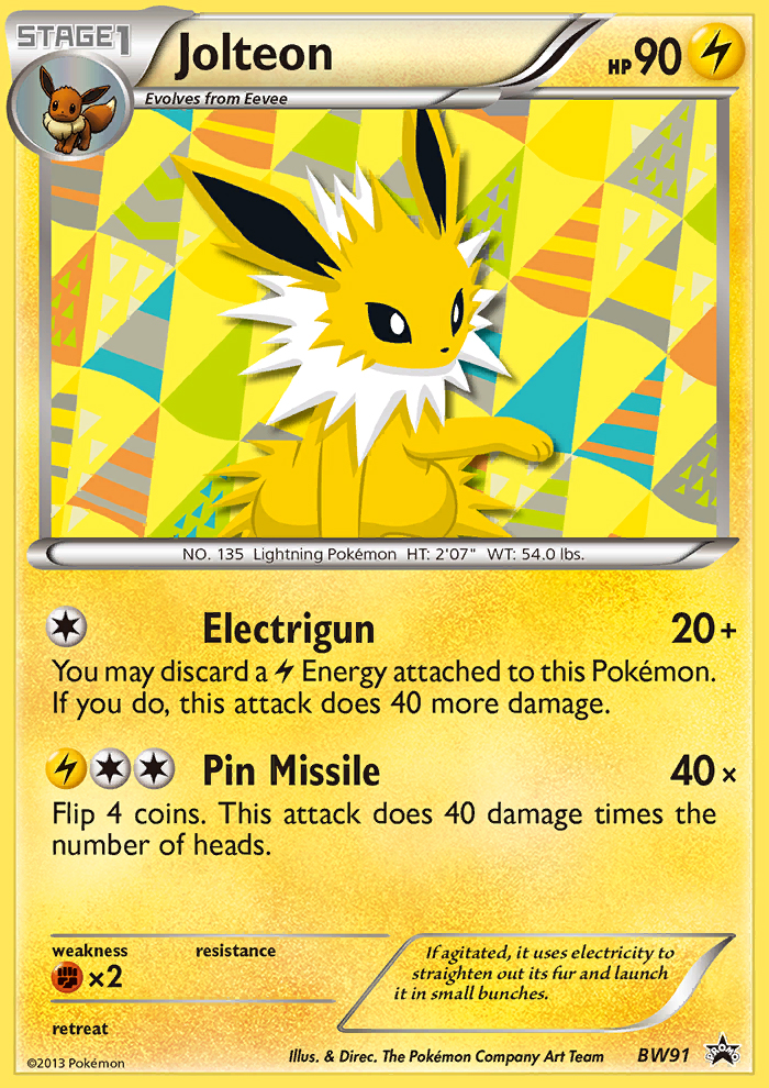 Jolteon (BW91) [Black & White: Black Star Promos] | Enigma On Main