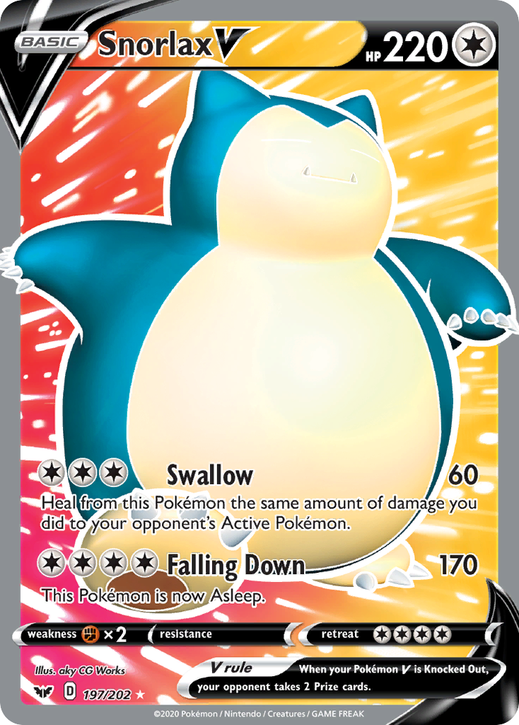 Snorlax V (197/202) [Sword & Shield: Base Set] | Enigma On Main