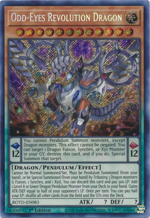 Odd-Eyes Revolution Dragon [ROTD-EN083] Secret Rare | Enigma On Main