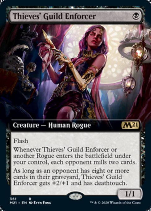 Thieves' Guild Enforcer (Extended Art) [Core Set 2021] | Enigma On Main