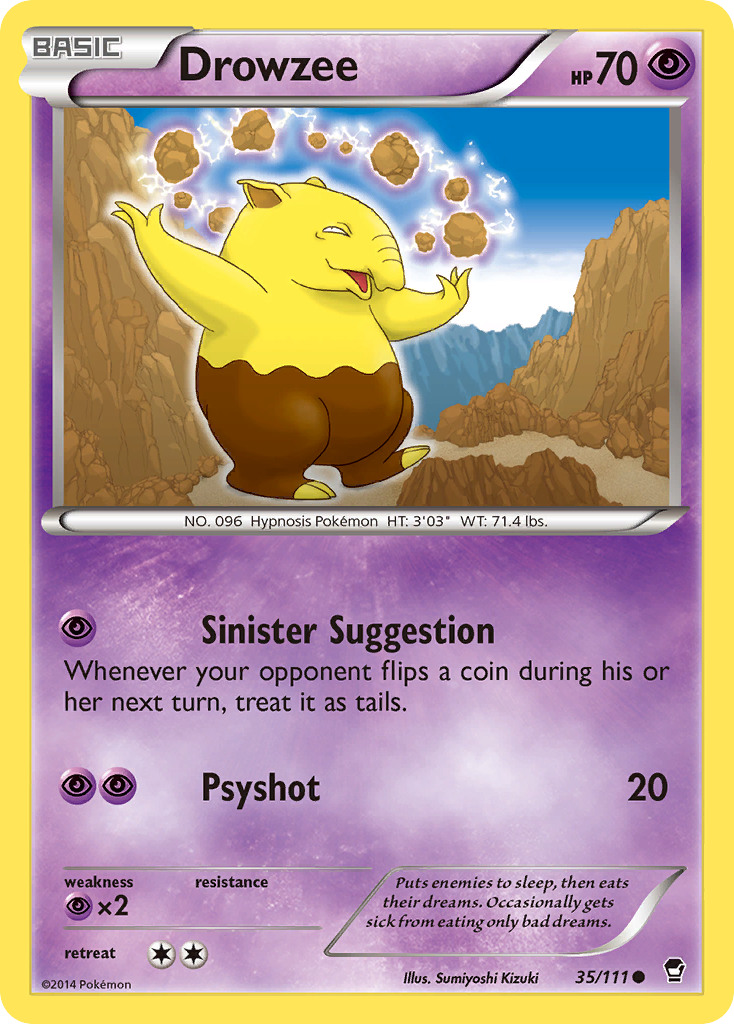 Drowzee (35/111) [XY: Furious Fists] | Enigma On Main