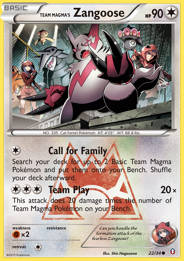 Team Magma's Zangoose (22/34) [XY: Double Crisis] | Enigma On Main