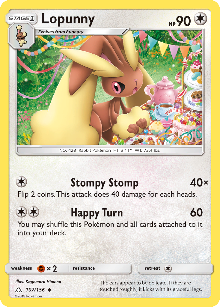 Lopunny (107/156) [Sun & Moon: Ultra Prism] | Enigma On Main