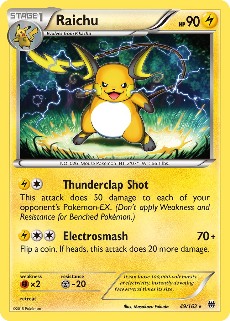 Raichu (49/162) (Theme Deck Exclusive) [XY: BREAKthrough] | Enigma On Main