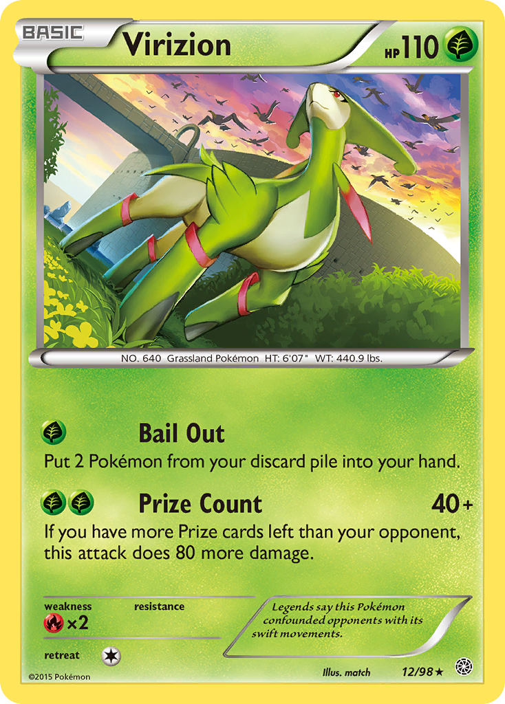 Virizion (12/98) [XY: Ancient Origins] | Enigma On Main