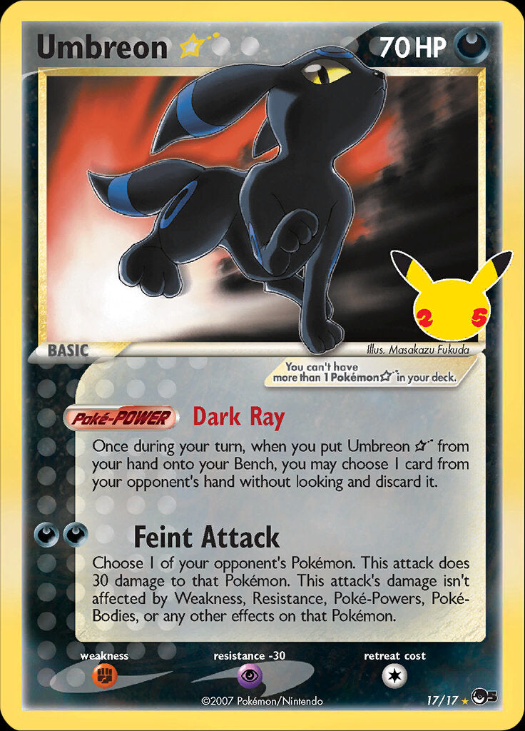 Umbreon (17/17) (Star) [Celebrations: 25th Anniversary - Classic Collection] | Enigma On Main