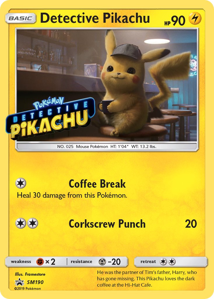 Detective Pikachu (SM190) (Stamped) [Sun & Moon: Black Star Promos] | Enigma On Main