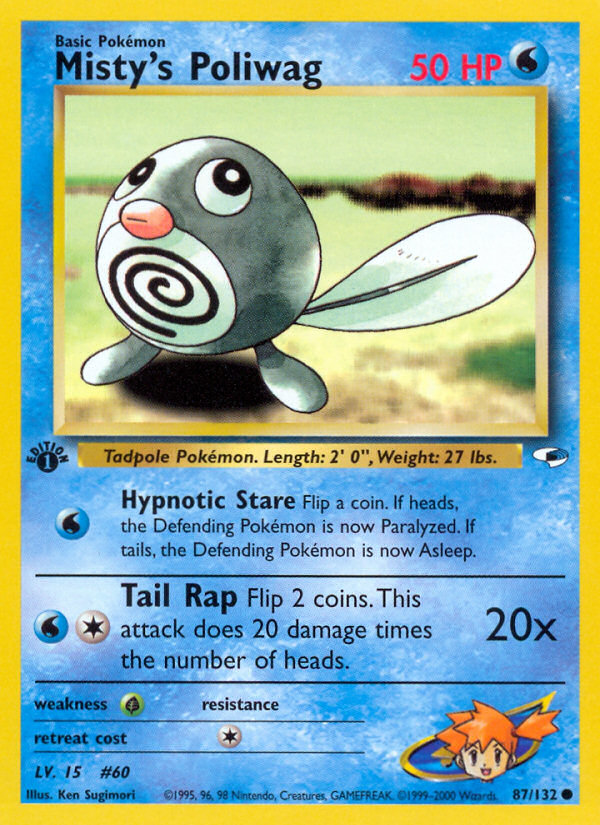 Misty's Poliwag (87/132) [Gym Heroes 1st Edition] | Enigma On Main