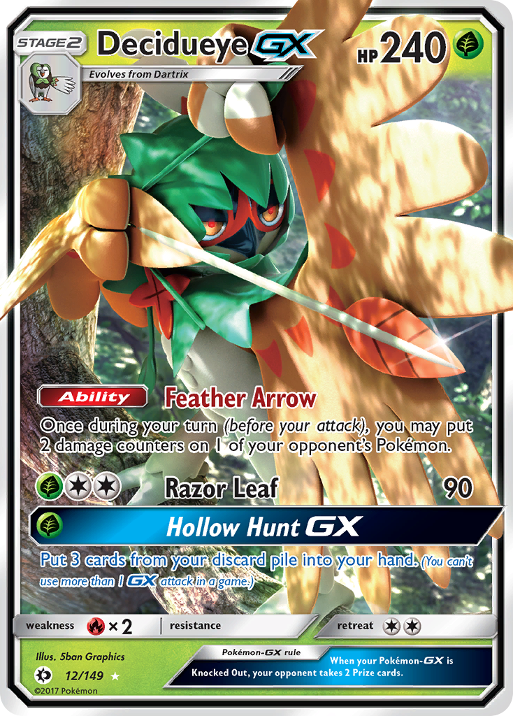 Decidueye GX (12/149) [Sun & Moon: Base Set] | Enigma On Main