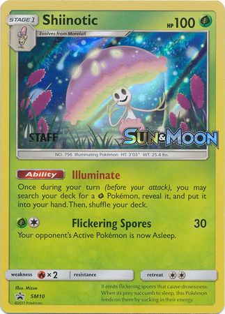 Shiinotic (SM10) (Staff Prerelease Promo) [Sun & Moon: Black Star Promos] | Enigma On Main