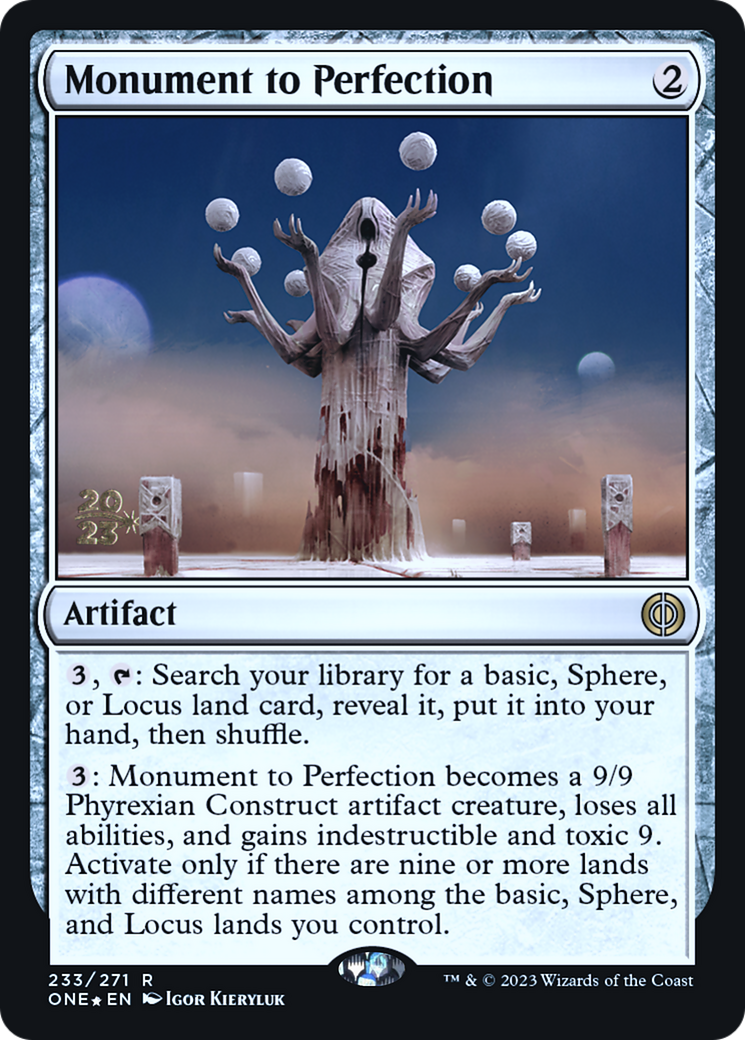 Monument to Perfection [Phyrexia: All Will Be One Prerelease Promos] | Enigma On Main