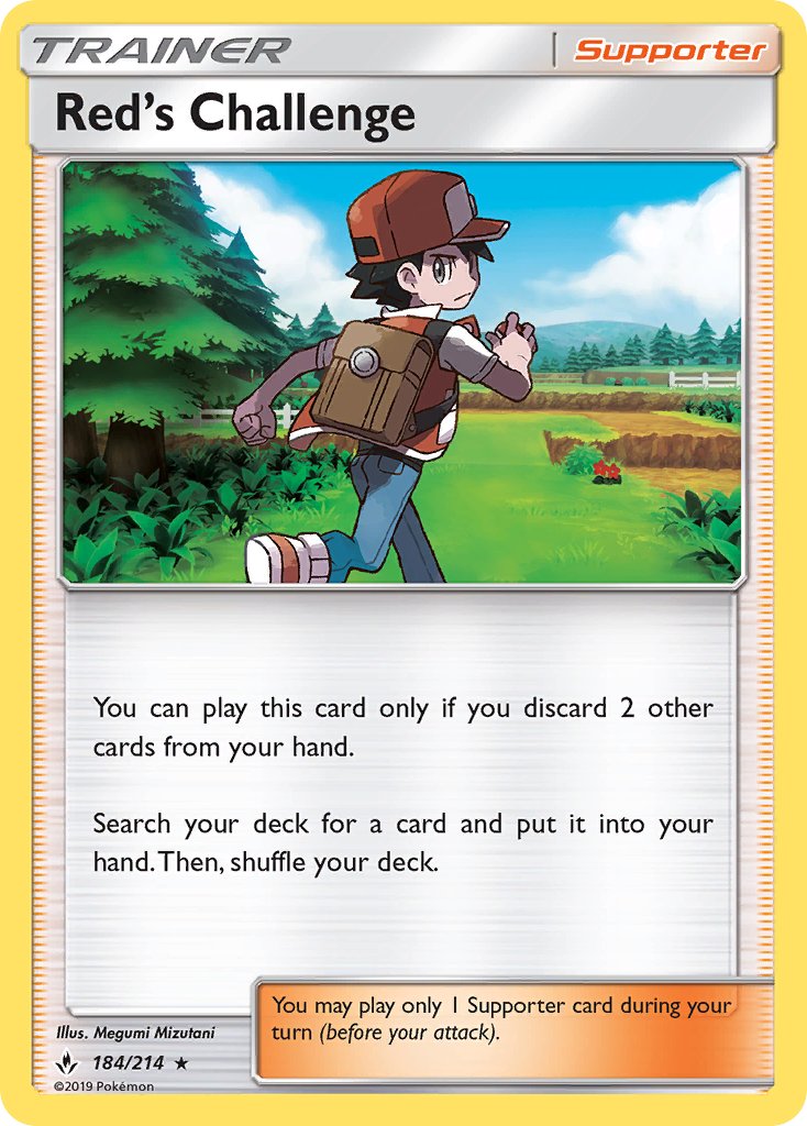 Red's Challenge (184/214) (Theme Deck Exclusive) [Sun & Moon: Unbroken Bonds] | Enigma On Main