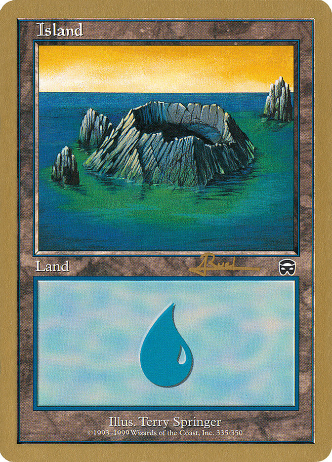 Island (335) (Antoine Ruel) [World Championship Decks 2001] | Enigma On Main