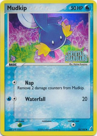 Mudkip (58/100) (Stamped) [EX: Crystal Guardians] | Enigma On Main