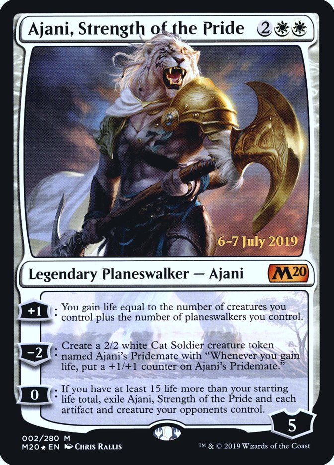 Ajani, Strength of the Pride  [Core Set 2020 Prerelease Promos] | Enigma On Main