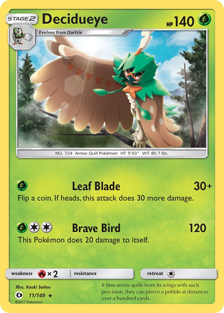 Decidueye (11/149) (Theme Deck Exclusive) [Sun & Moon: Base Set] | Enigma On Main