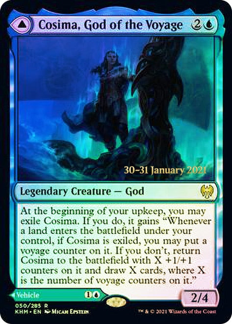 Cosima, God of the Voyage // The Omenkeel  [Kaldheim Prerelease Promos] | Enigma On Main