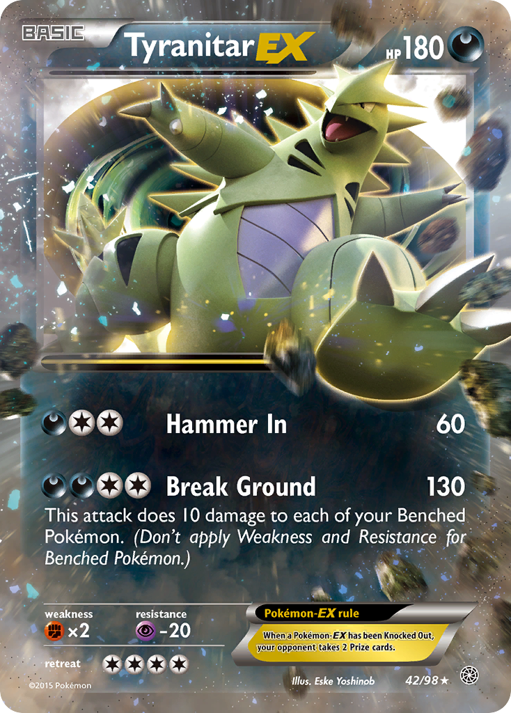 Tyranitar EX (42/98) [XY: Ancient Origins] | Enigma On Main