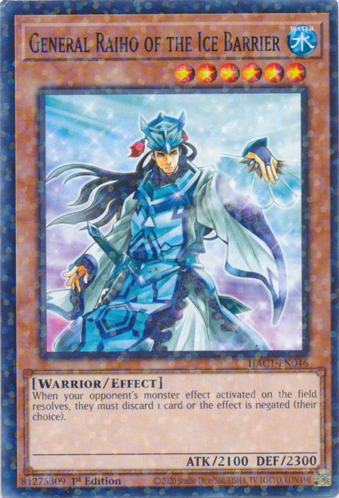 General Raiho of the Ice Barrier (Duel Terminal) [HAC1-EN046] Common | Enigma On Main