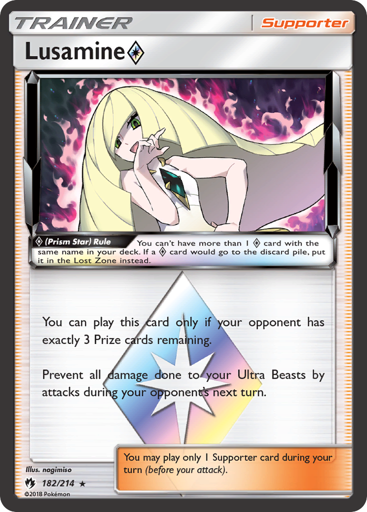 Lusamine (182/214) (Prism Star) [Sun & Moon: Lost Thunder] | Enigma On Main