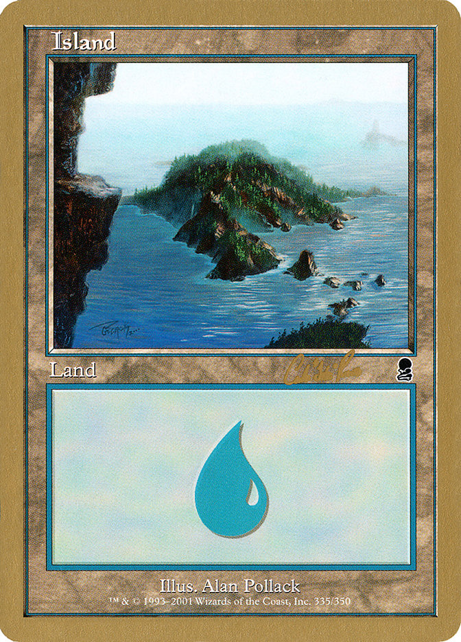 Island (cr335) (Carlos Romao) [World Championship Decks 2002] | Enigma On Main