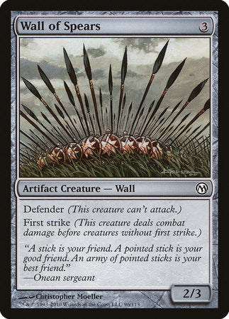 Wall of Spears [Duels of the Planeswalkers] | Enigma On Main