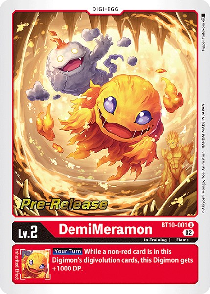 DemiMeramon [BT10-001] [Xros Encounter Pre-Release Cards] | Enigma On Main