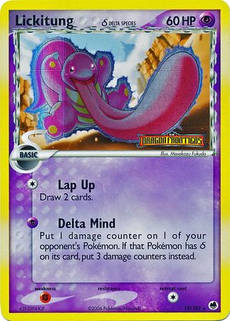 Lickitung (19/101) (Delta Species) (Stamped) [EX: Dragon Frontiers] | Enigma On Main