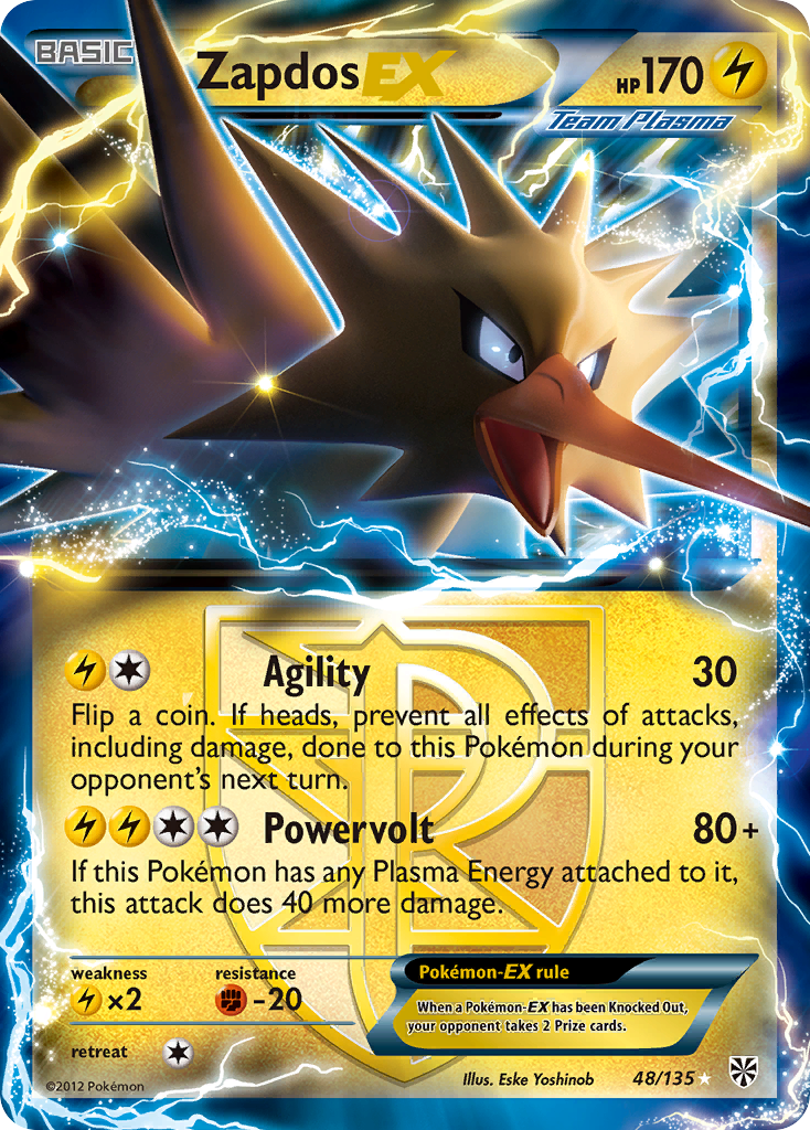 Zapdos EX (48/135) [Black & White: Plasma Storm] | Enigma On Main