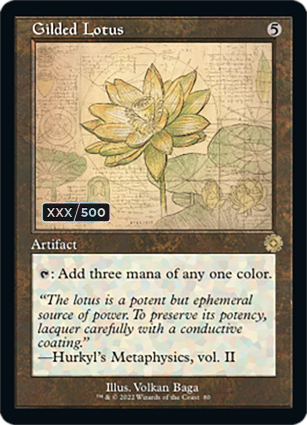 Gilded Lotus (Retro Schematic) (Serial Numbered) [The Brothers' War Retro Artifacts] | Enigma On Main