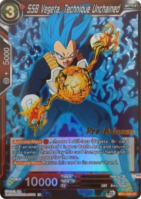 SSB Vegeta, Technique Unchained (BT11-009) [Vermilion Bloodline Prerelease Promos] | Enigma On Main