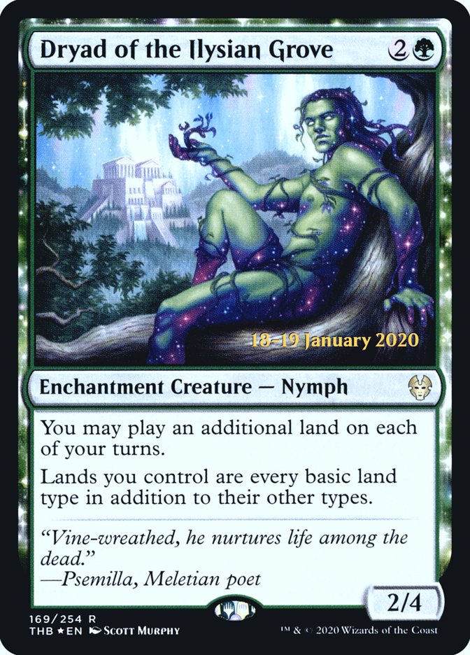 Dryad of the Ilysian Grove [Theros Beyond Death Prerelease Promos] | Enigma On Main