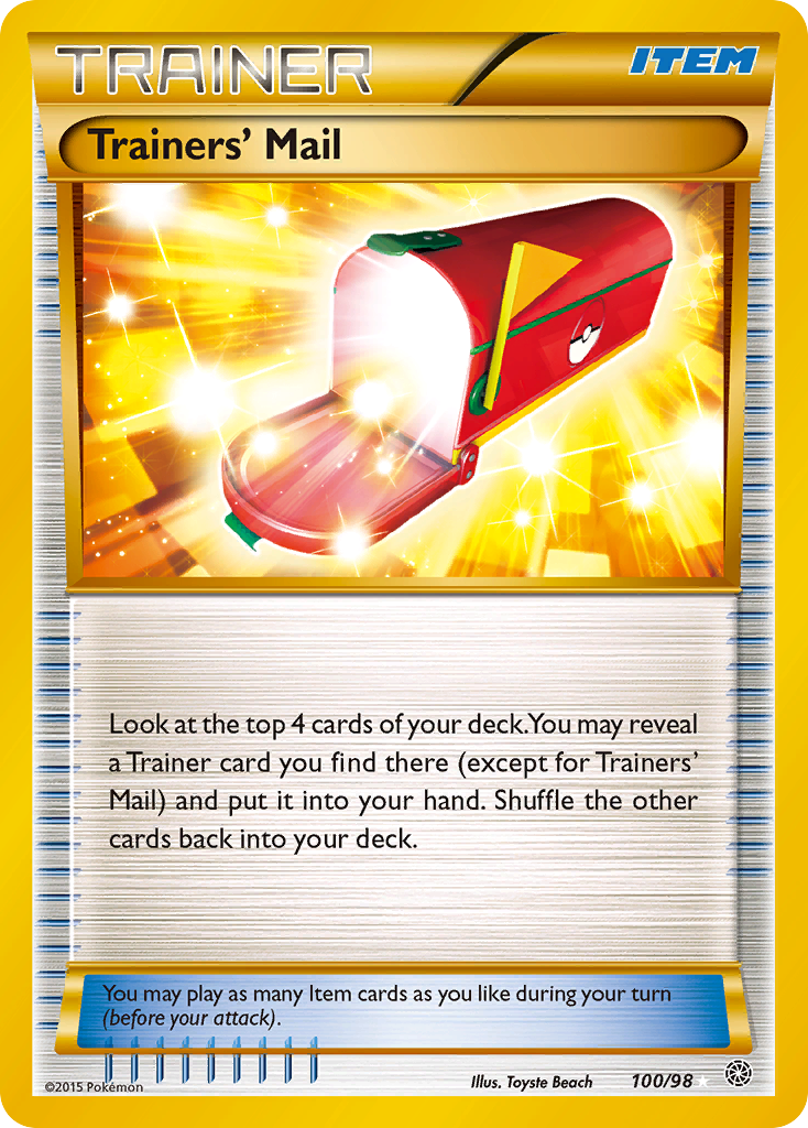 Trainers' Mail (100/98) [XY: Ancient Origins] | Enigma On Main