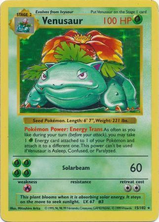 Venusaur (15/102) [Base Set Shadowless Unlimited] | Enigma On Main