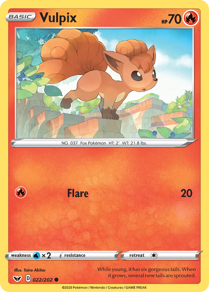 Vulpix (022/202) [Sword & Shield: Base Set] | Enigma On Main