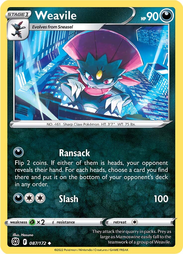 Weavile (087/172) [Sword & Shield: Brilliant Stars] | Enigma On Main