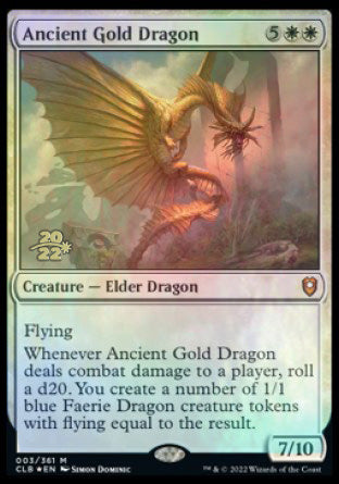 Ancient Gold Dragon [Commander Legends: Battle for Baldur's Gate Prerelease Promos] | Enigma On Main