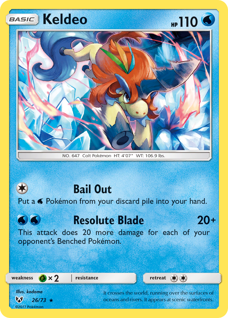 Keldeo (26/73) [Sun & Moon: Shining Legends] | Enigma On Main