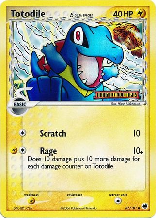 Totodile (67/101) (Delta Species) (Stamped) [EX: Dragon Frontiers] | Enigma On Main