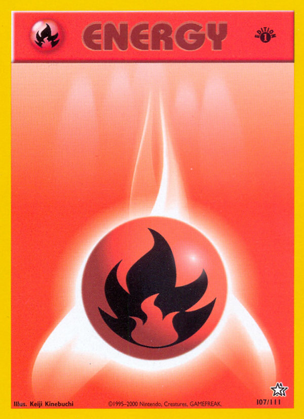 Fire Energy (107/111) [Neo Genesis 1st Edition] | Enigma On Main