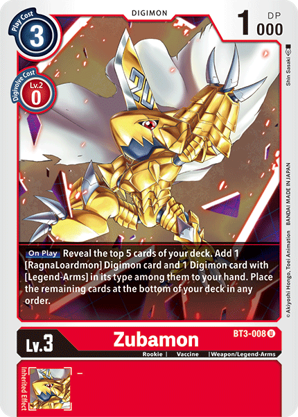 Zubamon [BT3-008] [Release Special Booster Ver.1.5] | Enigma On Main
