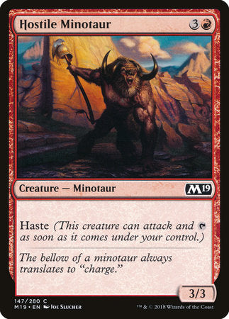 Hostile Minotaur [Core Set 2019] | Enigma On Main